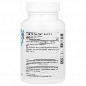 Thorne, PharmaGABA-100, 60 капсул (100 мг в 1 капсуле) в Москве - eco-herb.ru | фото