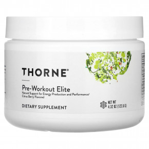 Thorne, Pre-Workout Elite, цитрусовые, 122,6 г (4,32 унции) в Москве - eco-herb.ru | фото