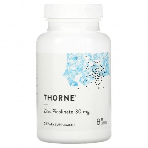 Thorne, пиколинат цинка, 30 мг, 180 капсул - описание