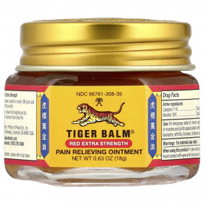 Tiger Balm, обезболивающая мазь, 18 г (0,63 унции) - описание | фото