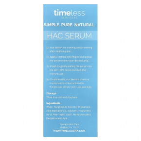 Timeless Skin Care, сыворотка с гиалуроновой кислотой и витамином C, 30 мл (1 жидк. унция) в Москве - eco-herb.ru | фото