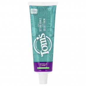 Tom's of Maine, Whole Care®, Natural Anticavity Toothpaste with Fluoride, Spearmint, 4 oz (113 g) - подробнее Tom's of Maine, Whole Care®, Natural Anticavity Toothpaste with Fluoride, Spearmint, 4 oz (113 g) - описание