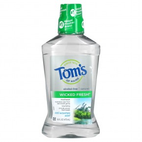 Tom's of Maine, Wicked Fresh! Mouthwash, Cool Mountain Mint, 16 fl oz (473 ml) в Москве - eco-herb.ru | фото