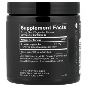 Toniiq, 5-HTP, 90 капсул (200 мг в 1 капсуле) в Москве - eco-herb.ru | изображение Toniiq, 5-HTP, 90 капсул (200 мг в 1 капсуле) в Москве - eco-herb.ru | фото