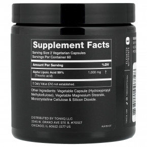 Toniiq, альфа-липоевая кислота 1000, 120 капсул (500 мг в 1 капсуле) в Москве - eco-herb.ru | изображение Toniiq, альфа-липоевая кислота 1000, 120 капсул (500 мг в 1 капсуле) в Москве - eco-herb.ru | фото