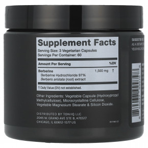 Toniiq, Берберин 1500, 180 капсул (500 мг в 1 капсуле) в Москве - eco-herb.ru | фото