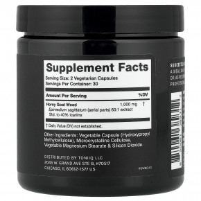 Toniiq, горянка крупноцветковая, 60 капсул (500 мг в 1 капсуле) в Москве - eco-herb.ru | изображение Toniiq, горянка крупноцветковая, 60 капсул (500 мг в 1 капсуле) в Москве - eco-herb.ru | фото