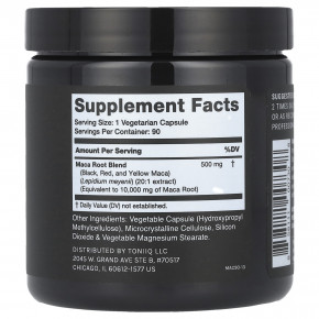 Toniiq, Мака, 90 капсул (500 мг на капсулу) в Москве - eco-herb.ru | фото