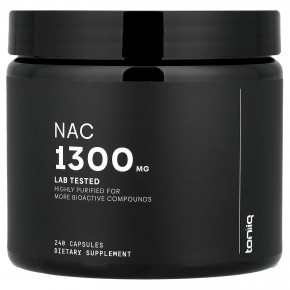 Toniiq, NAC, 240 капсул (650 мг на капсулу) - описание | фото