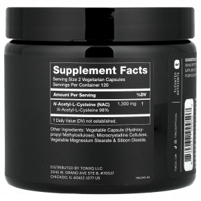 Toniiq, NAC, 240 капсул (650 мг на капсулу) в Москве - eco-herb.ru | изображение Toniiq, NAC, 240 капсул (650 мг на капсулу) в Москве - eco-herb.ru | фото