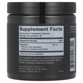 Toniiq, Ресвератрол, 60 капсул (300 мг на капсулу) в Москве - eco-herb.ru | фото