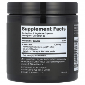 Toniiq, Зверобой, 120 капсул (500 мг на капсулу) в Москве - eco-herb.ru | фото