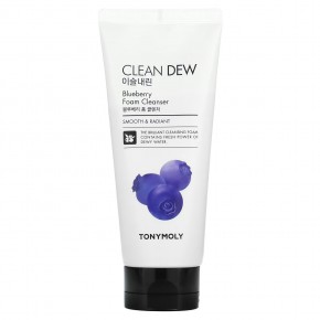 TonyMoly, Clean Dew, очищающая пенка с черникой, 180 мл - описание