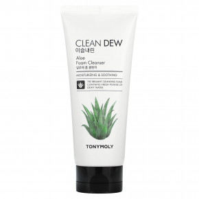 TonyMoly, Clean Dew, очищающая пенка с алоэ, 180 мл - описание