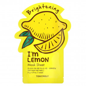 TonyMoly, I'm Lemon, осветляющая тканевая маска, 1 шт., 21 г (0,74 унции) в Москве - eco-herb.ru | фото