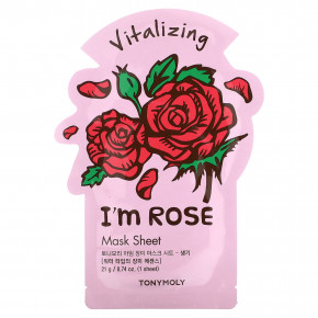 TonyMoly, I'm Rose, Vitalizing Beauty Mask, тканевая маска, 1 шт., 21 г (0,74 унции) - описание