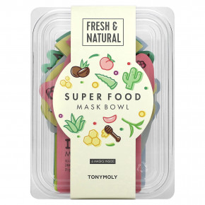 TonyMoly, Super Food Beauty Mask Bowl Set, 6 шт., 21 г (0,74 унции) в Москве - eco-herb.ru | фото