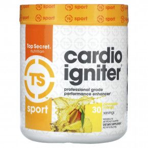 Top Secret Nutrition, Sport, Cardio Igniter, профессиональное средство для повышения производительности, ананас и манго, 180 г (6,35 унции) в Москве - eco-herb.ru | фото