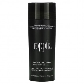Toppik, Hair Building Fibers, загуститель для волос, оттенок черный, 27,5 г (0,97 унции) - описание