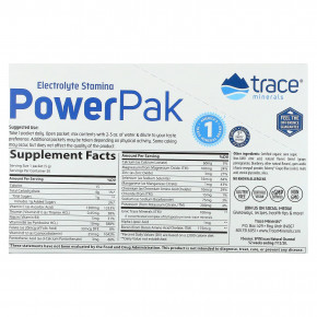 Trace, электролит для повышения выносливости, PowerPak, со вкусом граната и черники, 30 пакетиков по 5 г (0,18 унции) в Москве - eco-herb.ru | фото