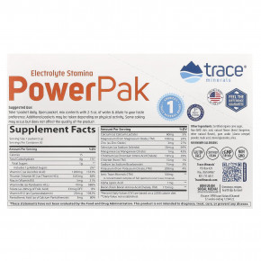 Trace, электролит для повышения выносливости, PowerPak, со вкусом мандарина, 30 пакетиков по 5 г (0,18 унции) в Москве - eco-herb.ru | фото