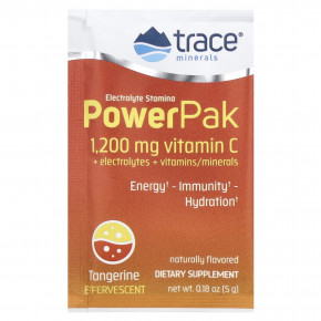 Trace, электролит для повышения выносливости, PowerPak, со вкусом мандарина, 30 пакетиков по 5 г (0,18 унции) в Москве - eco-herb.ru | фото