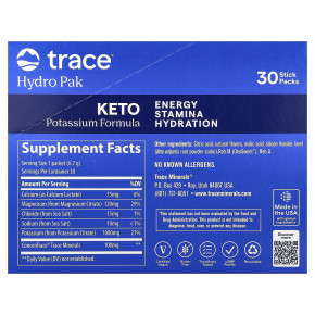 Trace, Hydro Pak Keto, со вкусом клубничного лимонада, 30 стик-пакетов по 6,7 г (0,24 унции) в Москве - eco-herb.ru | фото
