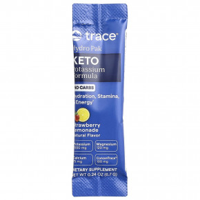 Trace, Hydro Pak Keto, со вкусом клубничного лимонада, 30 стик-пакетов по 6,7 г (0,24 унции) в Москве - eco-herb.ru | фото