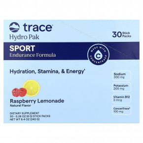 Trace, Hydro Pak Sport, Raspberry Lemonade, 30 Stick Packs, 0.28 oz (8 g) Each в Москве - eco-herb.ru | изображение Trace, Hydro Pak Sport, Raspberry Lemonade, 30 Stick Packs, 0.28 oz (8 g) Each в Москве - eco-herb.ru | фото