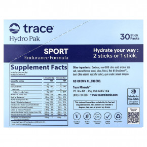 Trace, Hydro Pak Sport, Strawberry Coconut, 30 Stick Packs, 0.28 oz (8 g) Each в Москве - eco-herb.ru | фото