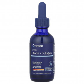 Trace, Ionic Biotin + Collagen, клубника и манго, 75000 мкг, 59 мл (2 жидк. унц.) в Москве - eco-herb.ru | фото