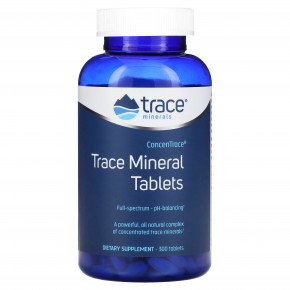 Trace Minerals ®, ConcenTrace, таблетки с минералами и микроэлементами, 300 таблеток в Москве - eco-herb.ru | фото
