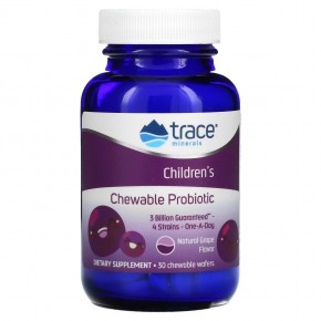 Trace Minerals ®, детский жевательный пробиотик, со вкусом винограда сорта «Конкорд», 30 жевательных таблеток в Москве - eco-herb.ru | фото
