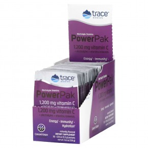 Trace Minerals ®, Electrolyte Stamina PowerPak, виноград Конкорд, 30 пакетиков. 5,3 г (0,19 унции) каждый - описание