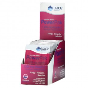 Trace Minerals ®, Electrolyte Stamina PowerPak, ягодная смесь, 30 пакетиков по 7 г (0,25 унции) - описание