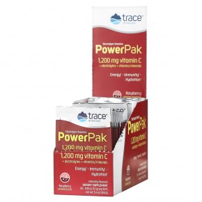 Trace Minerals ®, Electrolyte Stamina PowerPak, малиновый, 30 пакетиков по 5,1 г (0,18 унции) - описание