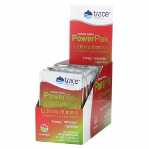 Trace Minerals ®, PowerPak, электролит для повышения выносливости, арбуз, 30 пакетиков по 5,5 г (0,19 унции) в Москве - eco-herb.ru | фото