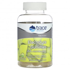 Trace Minerals ®, TM Sport, Electrolyte Stamina Gummies, Lemon Lime, 263 mg, 90 Gummies в Москве - eco-herb.ru | фото