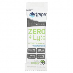 Trace Minerals ®, TM Sport, ZeroLyte, смесь для приготовления электролитов, соленый цитрус, 30 пакетиков по 7,7 г (0,27 унции) в Москве - eco-herb.ru | фото