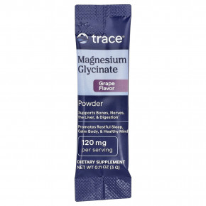Trace, Порошок глицината магния, виноград, 30 пакетиков по 3 г (0,11 унции) в Москве - eco-herb.ru | фото