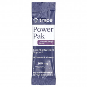 Trace, Power Pak, Essential Nutrient Support, виноград Конкорд, 30 пакетиков в стиках по 6,1 г (0,22 унции) в Москве - eco-herb.ru | фото