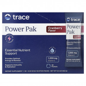 Trace, Power Pak, со вкусом клюквы, 30 пакетиков по 6,1 г (0,22 унции) - подробнее Trace, Power Pak, со вкусом клюквы, 30 пакетиков по 6,1 г (0,22 унции) - описание