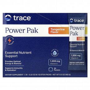Trace, Power Pak, со вкусом мандарина, 30 стик-пакетов по 6,1 г (0,22 унции) - подробнее Trace, Power Pak, со вкусом мандарина, 30 стик-пакетов по 6,1 г (0,22 унции) - описание