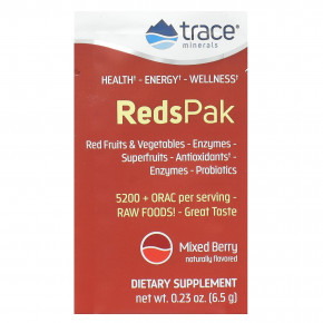 Trace, Reds Pak, ягодное ассорти, 30 пакетиков по 6,5 г (0,23 унции) в Москве - eco-herb.ru | изображение Trace, Reds Pak, ягодное ассорти, 30 пакетиков по 6,5 г (0,23 унции) в Москве - eco-herb.ru | фото