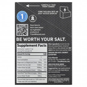 Trace, TM Sport, смесь для приготовления напитков с электролитами ZeroLyte и кокосовой водой, тропическая соль, 30 пакетиков по 7,5 г (0,26 унции) в Москве - eco-herb.ru | фото