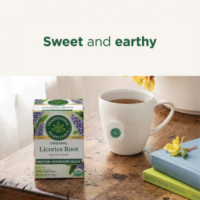 Traditional Medicinals, корень органической солодки, без кофеина, 16 чайных пакетиков, 24 г (0,85 унции) в Москве - eco-herb.ru | фото