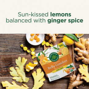 Traditional Medicinals, Organic Belly Comfort, лимон и имбирь, 30 леденцов в индивидуальной упаковке в Москве - eco-herb.ru | фото