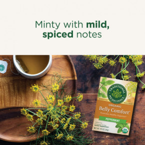Traditional Medicinals, Organic Belly Comfort®, перечная мята, без кофеина, 16 упакованных чайных пакетиков, 28 г (0,99 унции) в Москве - eco-herb.ru | фото