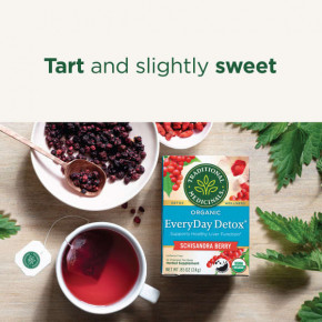 Traditional Medicinals, Organic EveryDay Detox®, ягоды гибискуса и лимонника, без кофеина, 16 чайных пакетиков в упаковке, 24 г (0,85 унции) в Москве - eco-herb.ru | фото