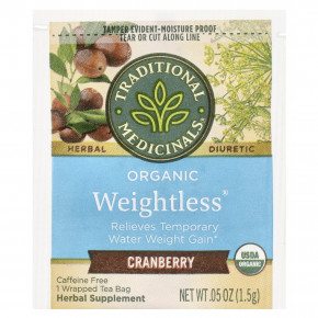 Traditional Medicinals, Organic Weightless, клюква, без кофеина, 16 чайных пакетиков, 24 г (0,85 унции) (Товар снят с продажи) в Москве - eco-herb.ru | изображение Traditional Medicinals, Organic Weightless, клюква, без кофеина, 16 чайных пакетиков, 24 г (0,85 унции) (Товар снят с продажи) в Москве - eco-herb.ru | фото